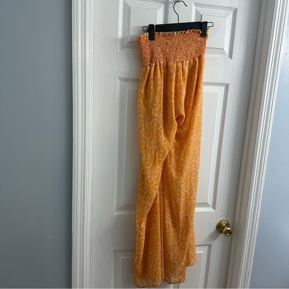 Show Me Your Mumu Wide Leg Pants Vacation Boho Orange Fruit Coverup Size Small - Picture 4 of 7